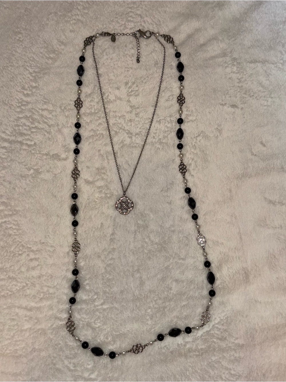 Lia Sophia Long Layered Pendant Necklace
